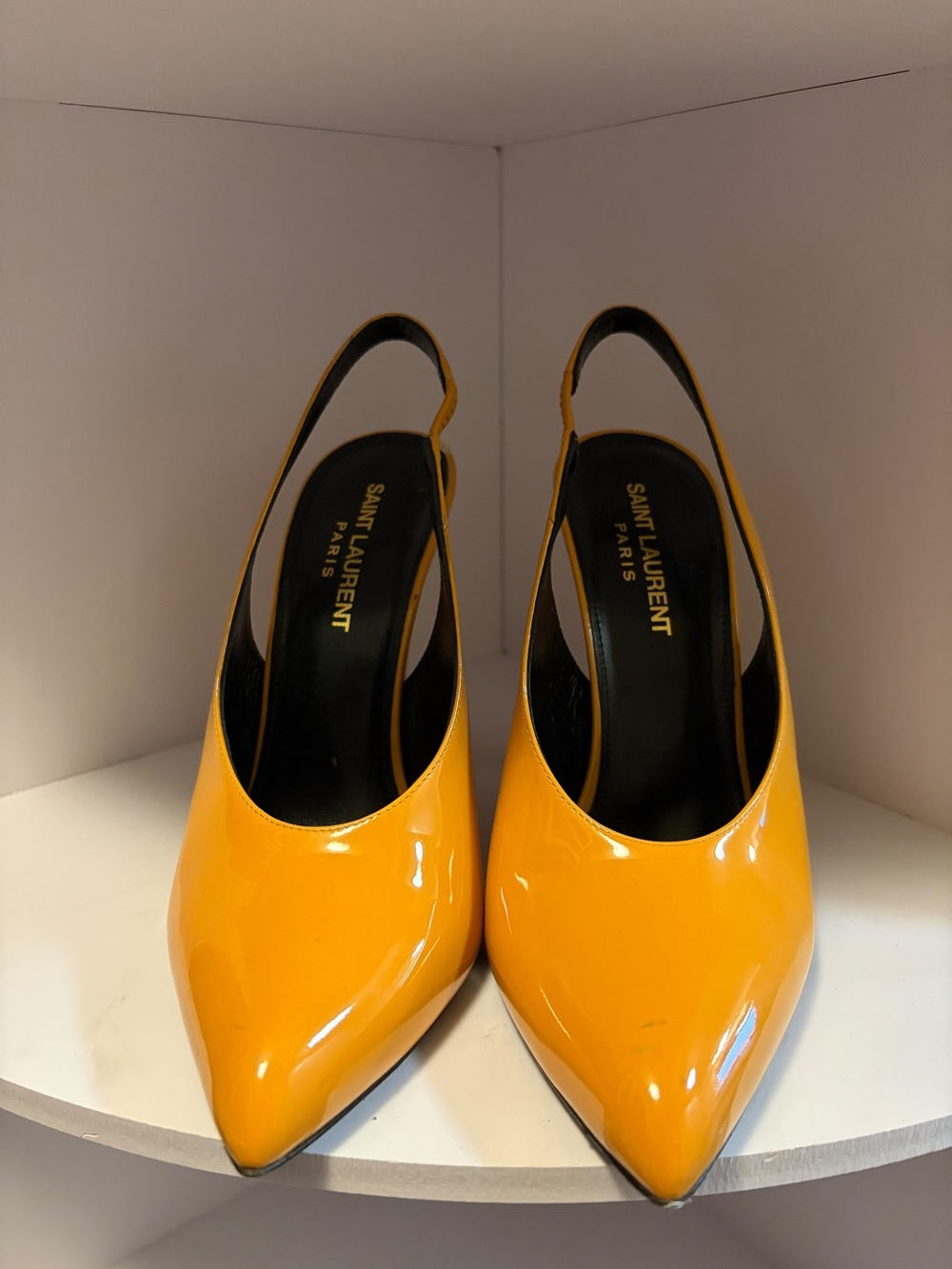 Saint Laurent Yellow Patent Pumps
